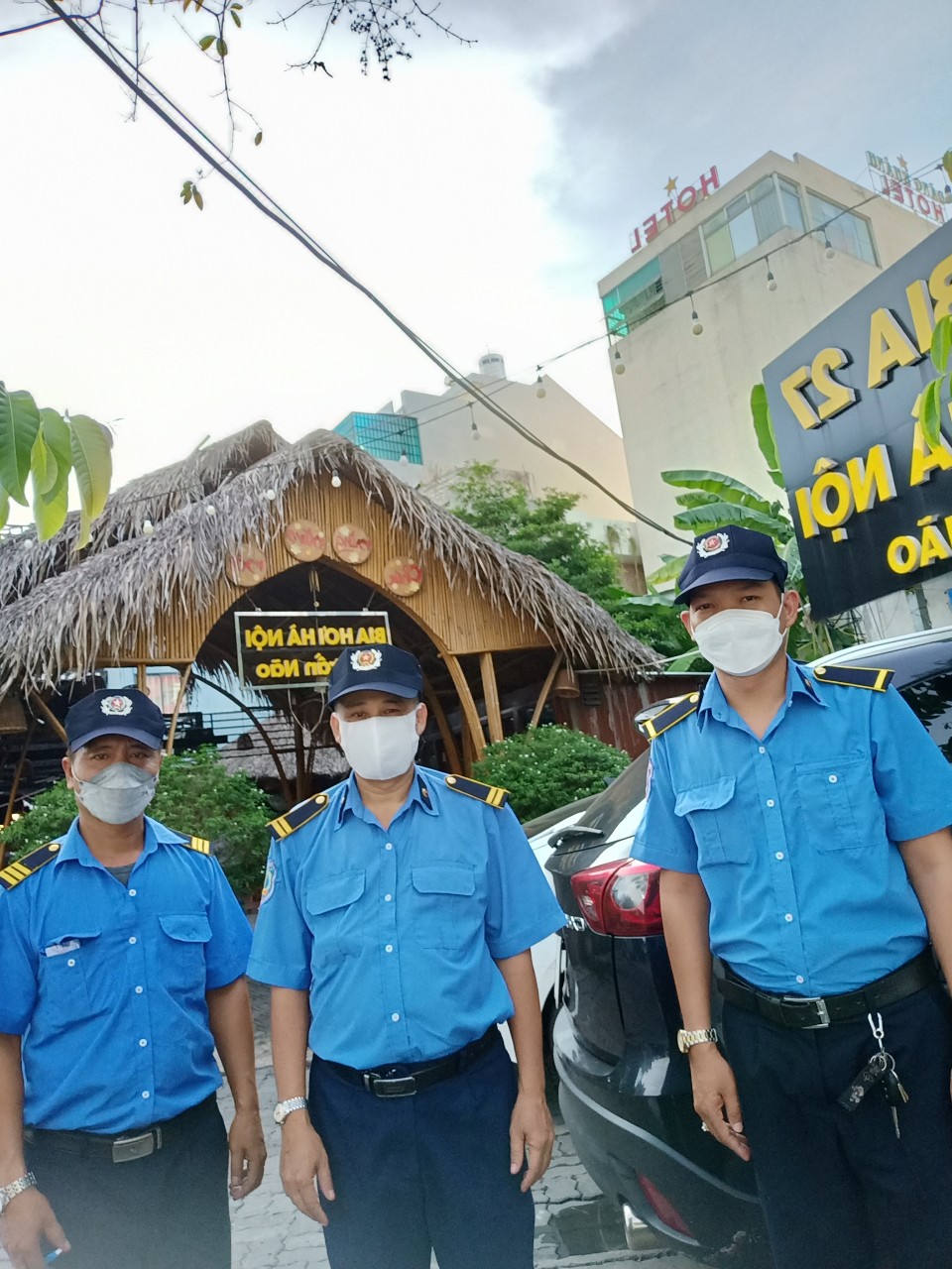 Nhân viên bảo vệ Hoàng Bách tại dự án thương mại